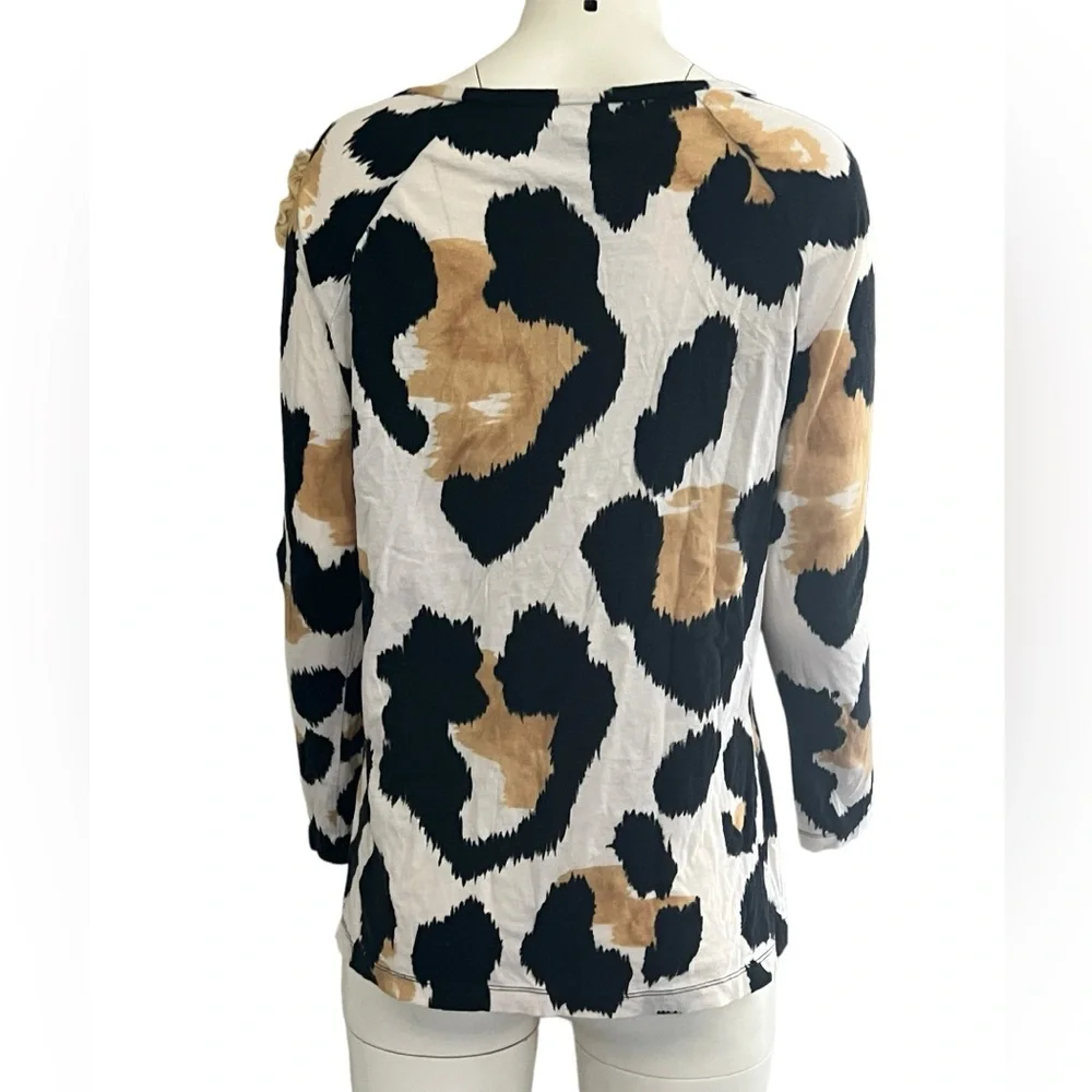 Norma Kamala Long Sleeve Tee Leopard Print Womens XL - Picture 4 of 6